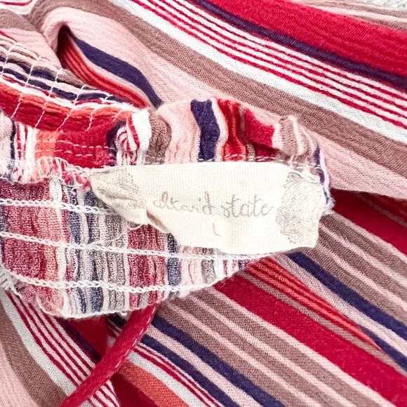 Altard State Smocked Red Dress Sz L - Picture 6 of 6